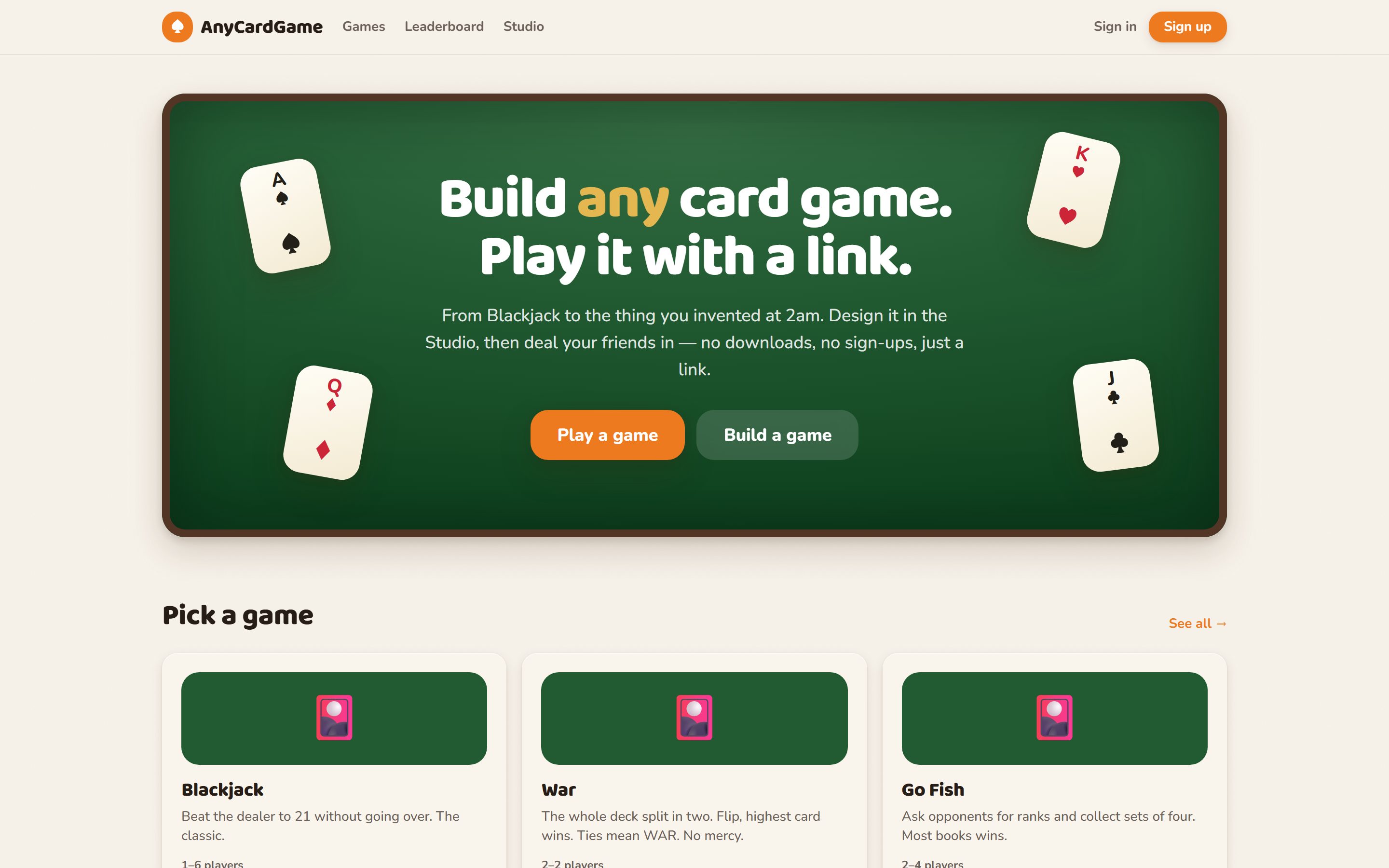 AnyCardGame screenshot