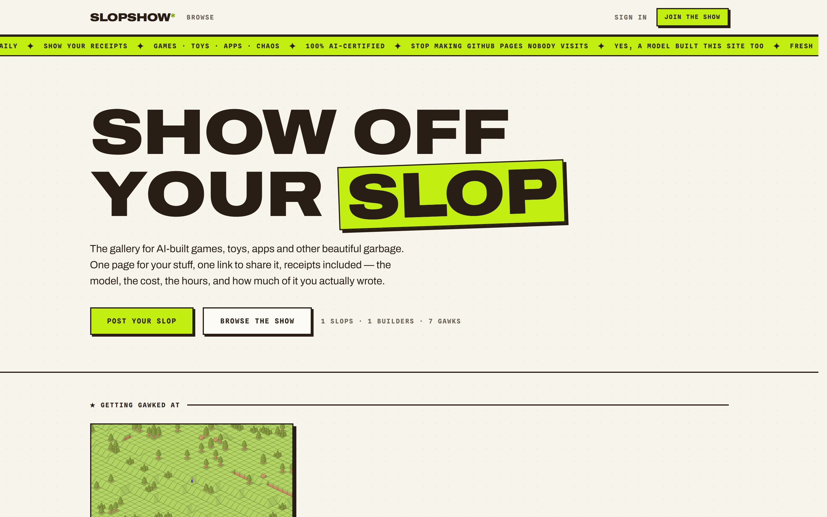 Slopshow screenshot