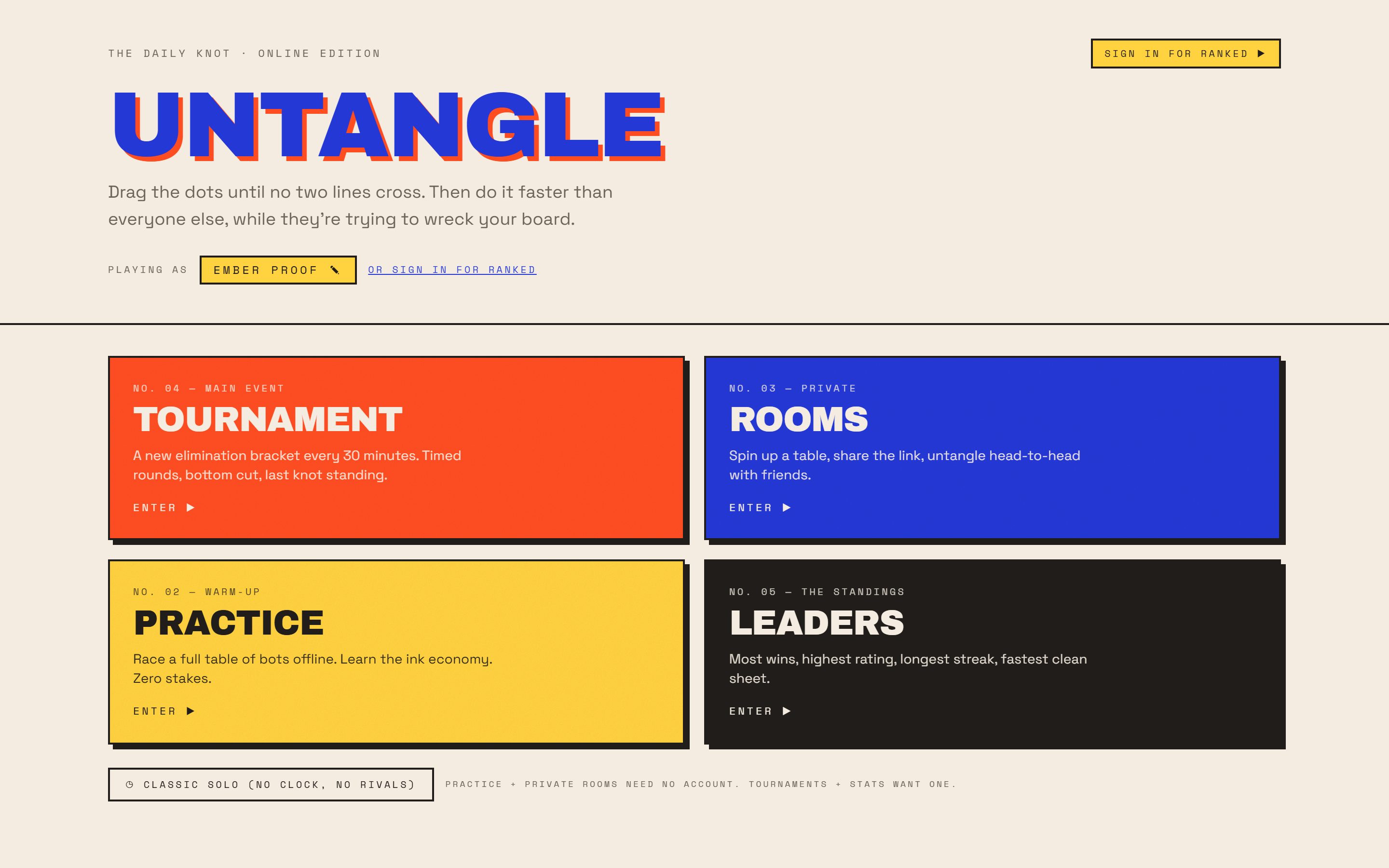 Untangle screenshot